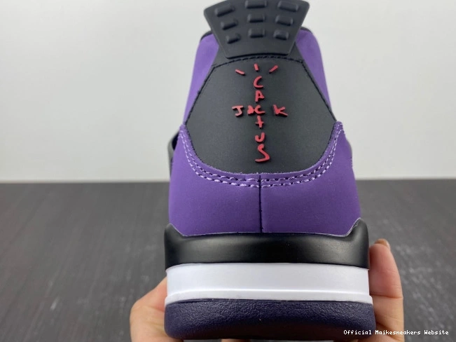 Official Maikesneakers Travis Purple Jordan Family) 766296 4 and LN4 Retro Scott (Friends 0812